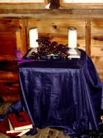 Table Inside a Cabin